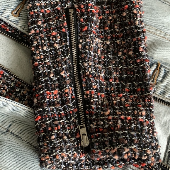 Current/Elliott The Charmer Tweed and Denim Jacket - Picture 9 of 10